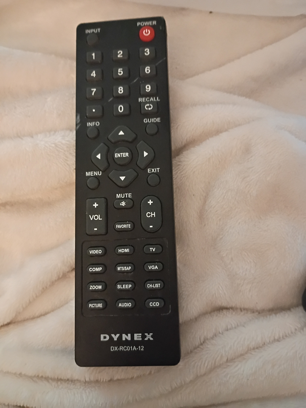 Dynex Black Universal Remote Control DX-RC01A-12 - Black